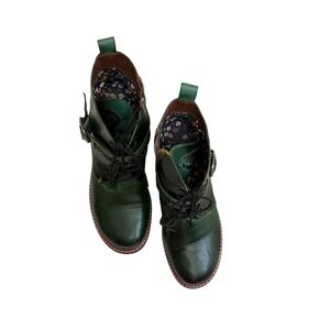 Green Leather Women's Shoes